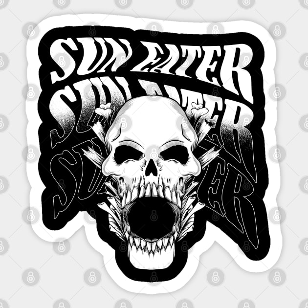 Sun Eater T-shirt Sticker by alan_alvn